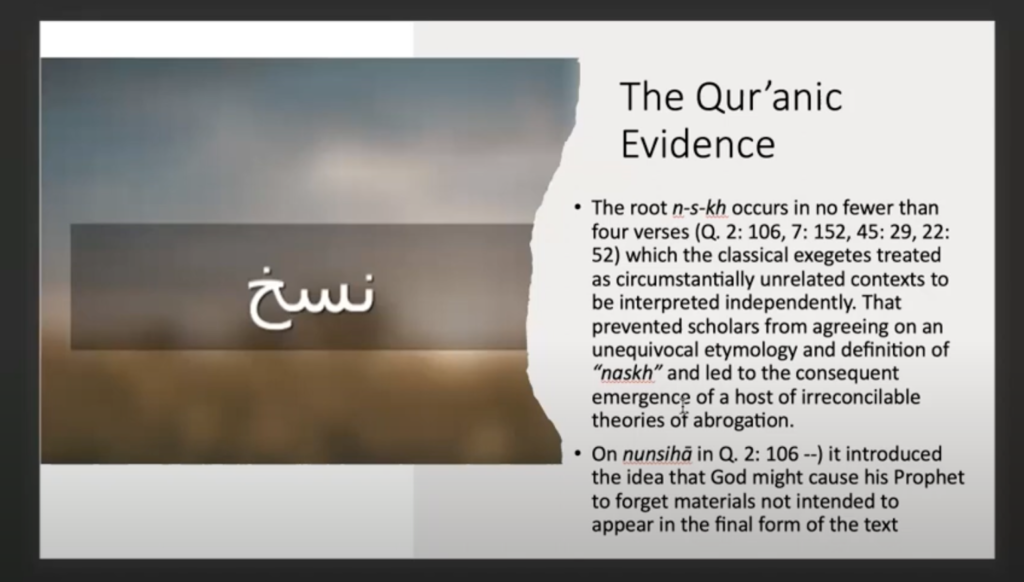 Naskh in EQ vs IEQ, Muammar Zayn Qadafy